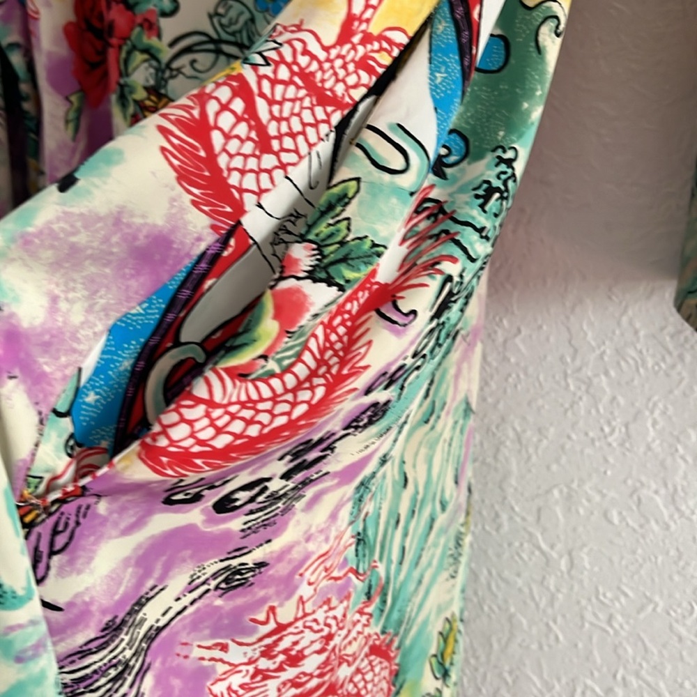 Natori Multicolor Asian Art  Tunic - Picture 12 of 12
